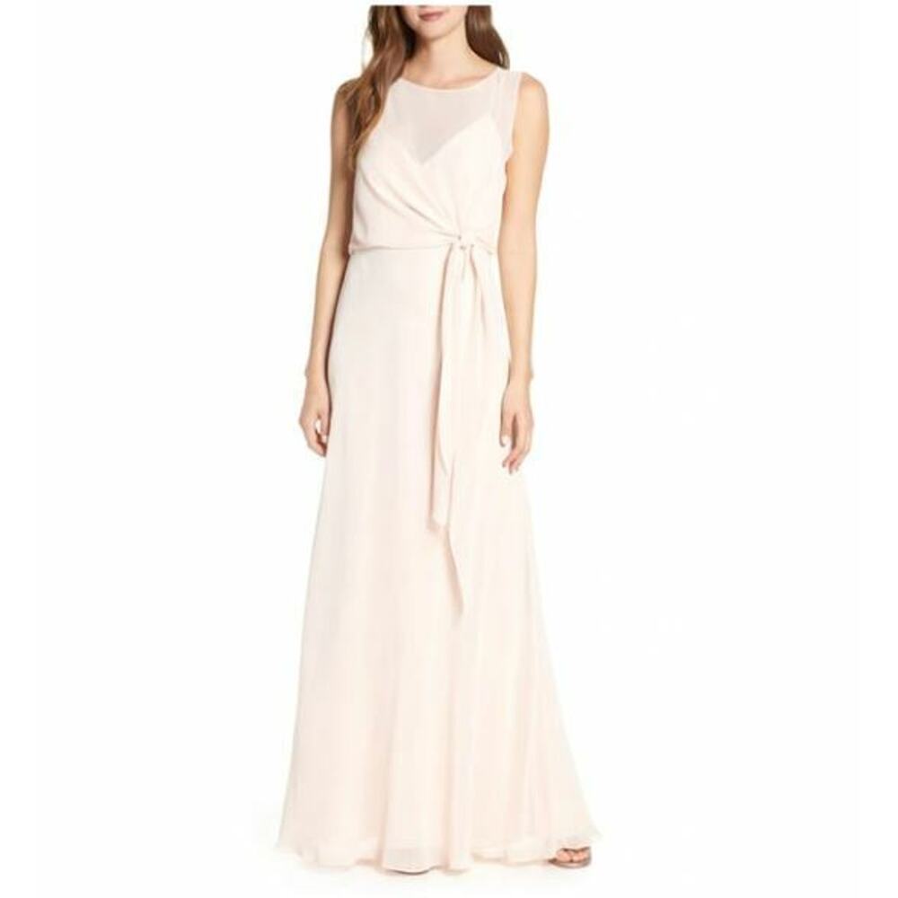 Jenny Yoo Cream Maxi Dress